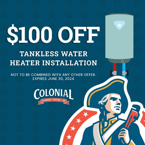 Deal - $100 OFF tankless water heater installation